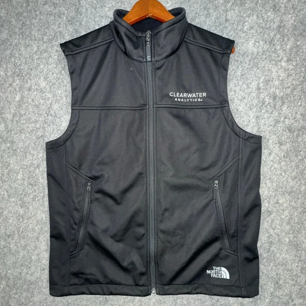The North Face Vest Mens L Black WindWall Softshell Clearwater Analytics EUC